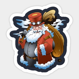 Santa claus carrying bag of gifts Sticker